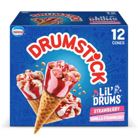 Drumstick Lil' Drums Strawberry/Vanilla Strawberry Frozen Dairy Dessert ...