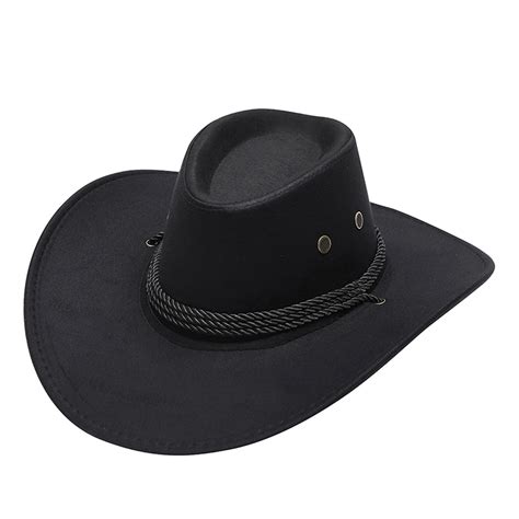 Sombrero De Vaquero De Fieltro Occidental Para Hombre Y Mujer Visera