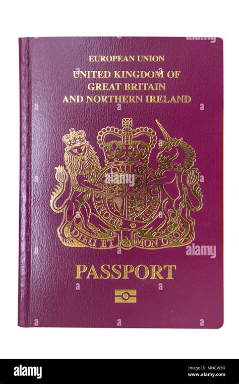 UK Passport isolated on white background, official British passport ...