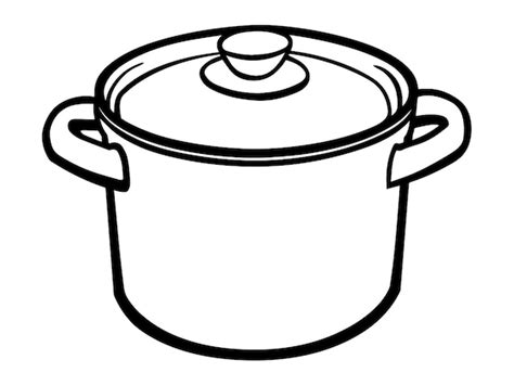 Cooking Pot Outline SVG Food Svg Cooking Pot Clipart - Etsy