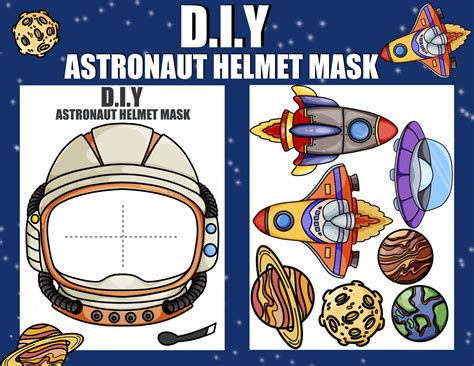 DIY Printable Astronaut Helmet Mask Craft,children's Art Project,helmet