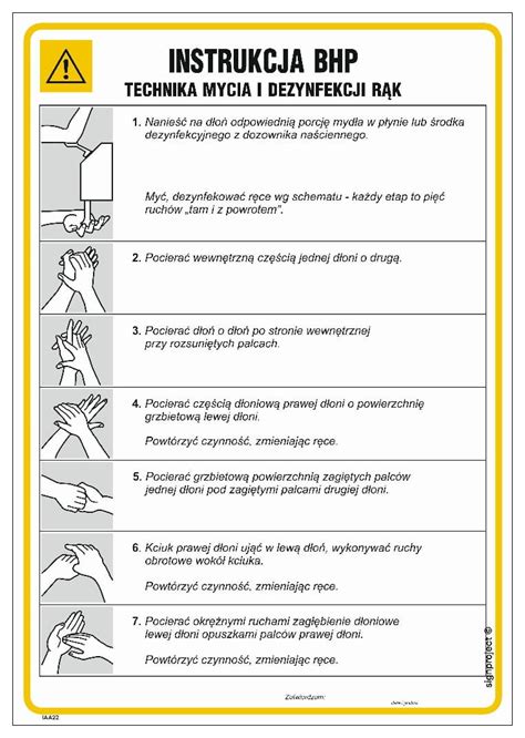 IAA22 Instrukcja BHP techniki mycia i dezynfekcji rąk 24 5 X 35 CM