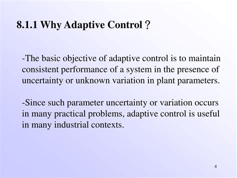 PPT - Chapter 8 Adaptive Control PowerPoint Presentation, free download ...