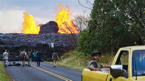 Vulkan Kilauea Auf Hawaii Ausgebrochen