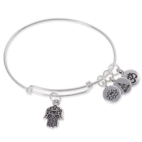 Adjustable Charm Bangle Bracelet Sterling Silver with 4 Free Sterling ...