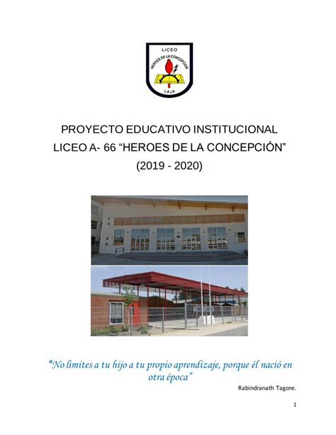 Pdf Proyecto Educativo Institucional Liceo A Heroes Liceoa Cl