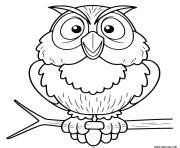 Coloriage Hibou à imprimer Dessin Hibou à colorier