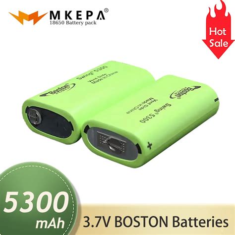 BOSTON 3 7V 5300mAh Lithium 18650 Battery 3 7v Rechargeable 18650 13A