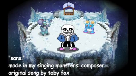 Sans Undertale My Singing Monsters Composer Youtube