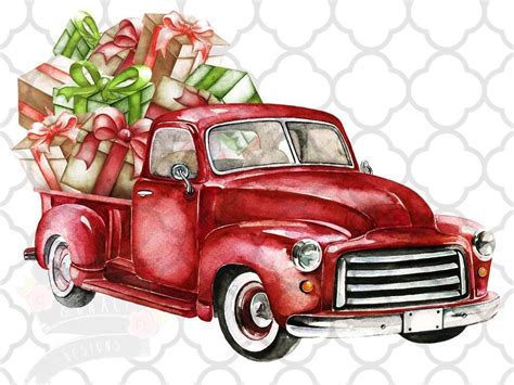 Free Printable Red Truck With Christmas Tree - Printable Word Searches