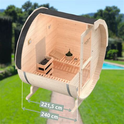 Fasssauna Pini Wood Outdoor Sauna Inkl Ofen Borkenkäfer Onlineshop