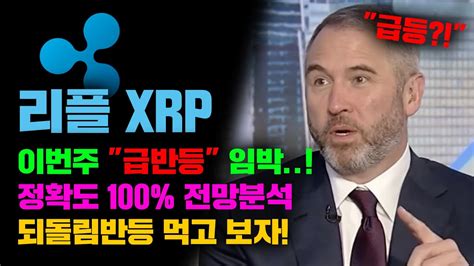 리플 Xrp 긴급 4월 과대낙폭 되돌림반등 일단 먹고보자 정확도 100 전망분석 이번주 급등 임박 코인시황