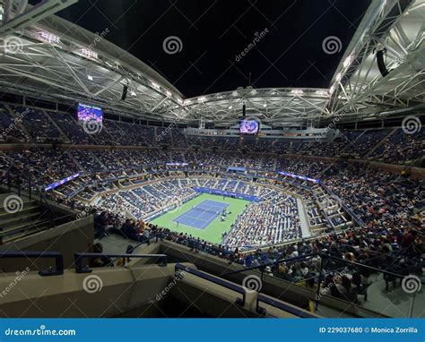 US OPEN Night Game editorial image. Image of night, stadium - 229037680