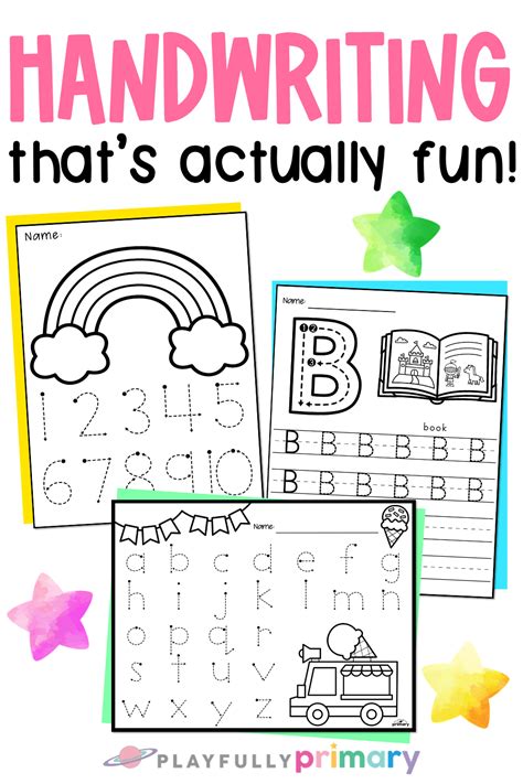 3 Actually Fun Handwriting Worksheets For Kindergarten Playfully Worksheets Library