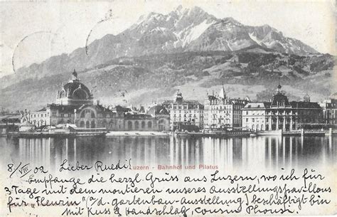 AK Luzern Bahnhof Und Pilatus 1902 Stabstempel LUZERN Kaufen Auf