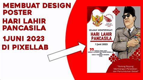 Design Poster Hari Lahir Pancasila Tutorial Pixellab Youtube