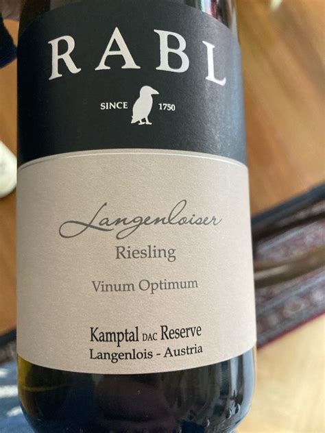 2020 Rabl Riesling Vinum Optimum Austria Niederösterreich Kamptal