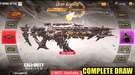 New Codm Mythic Ak Grim Ending Complete Draw Mythic Ak Grim