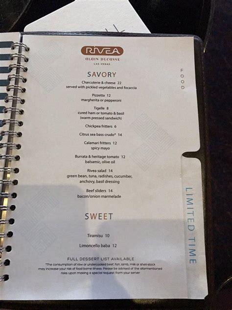 Menu at Skyfall Panoramic Bar & Lounge, Las Vegas