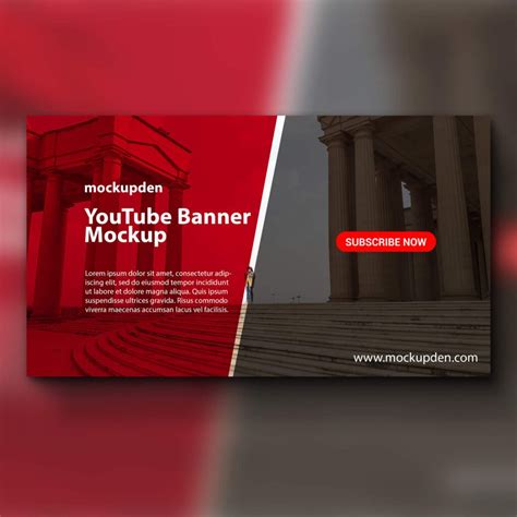 Free YouTube Banner Mockup PSD Template - Mockup Den