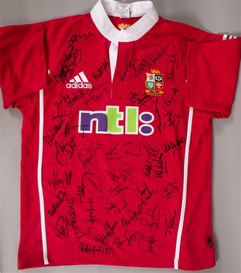 Rugby, British & Irish Lions, 2001, signed jersey. at Whyte's Auctions ...