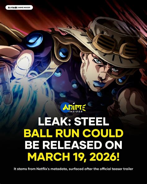 Anime - 🚨 Netflix’s metadata for JoJo’s Bizarre Adventure: Steel Ball
