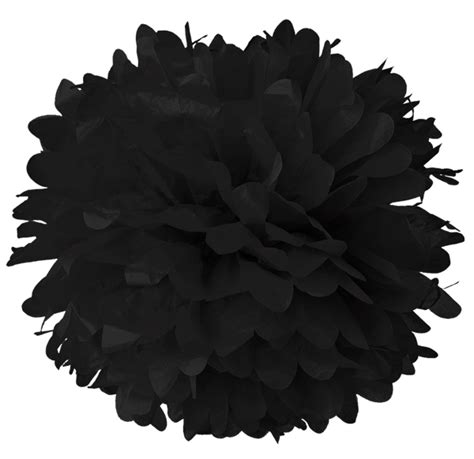 14" Black Tissue Pom Poms – LANTERNS AND MORE