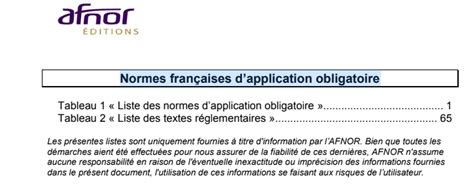 TECH13: Normes françaises d’application obligatoire