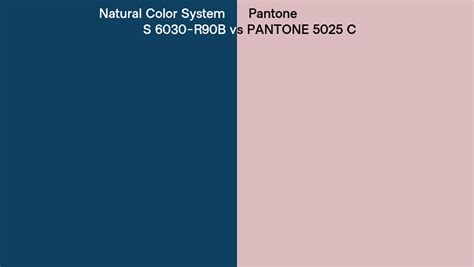 Natural Color System S 6030 R90b Vs Pantone 5025 C Side By Side Comparison