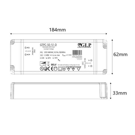 Dimmbares Triac Led Netzteil W V Glp