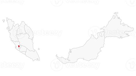 Map of Malaysia with Kuala Lumpur a capital city 33034012 PNG