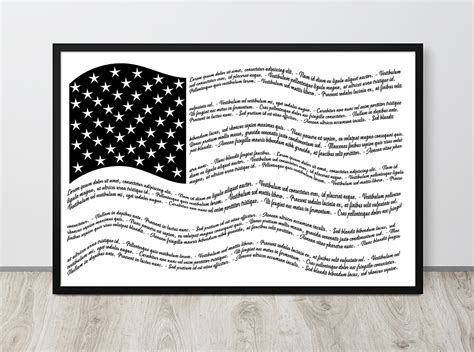 USA Flag Custom Song Lyrics Wall Flag of the United States Custom ...