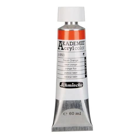 Tinta Acrílica Schmincke Akademie 60ml 850 Neon Orange Tinta Acrílica