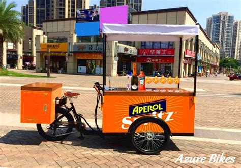 Aperol Spritz Food Truck Electric Tricycle Food Cart Azure Bikes