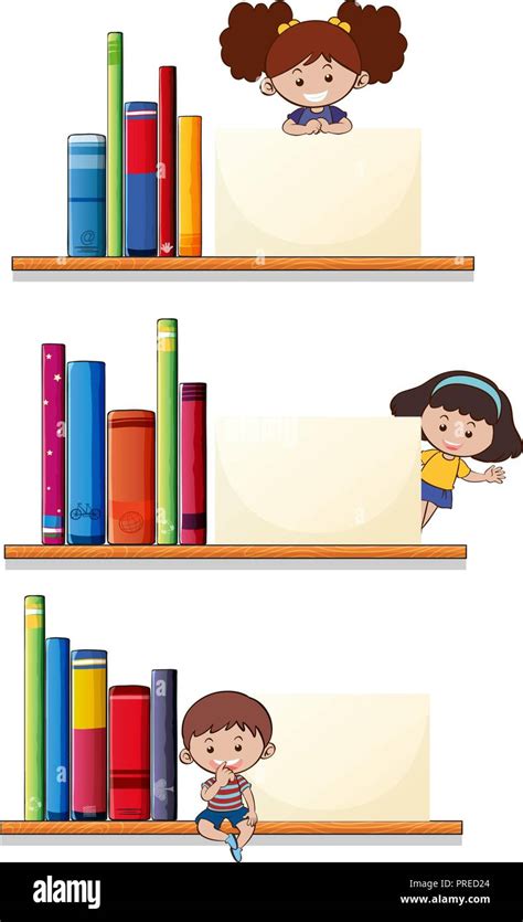 flat children  blank paper template illustration stock vector image