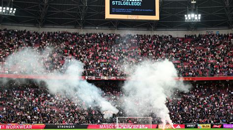 Ajax's match with bitter rivals Feyenoord suspended by protesting fans | LiveScore