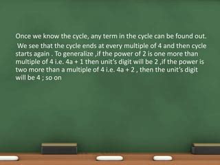 Cyclicity Of Unit Digit Ppt