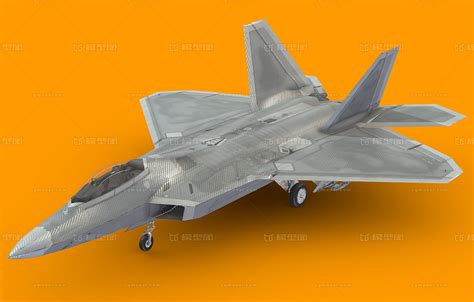 F 22战斗机 战斗机模型 军用飞机模型库 Maya Ma Mb 模型下载 Cg模型网