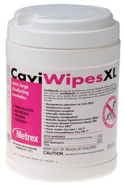 General Disinfectant Wipes Caviwipes Xl Wipe Canister