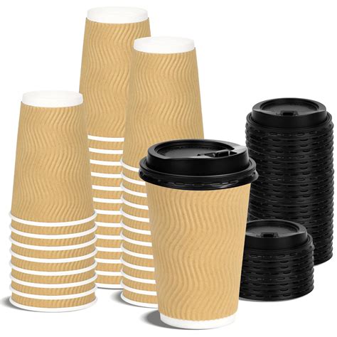 Naturecon Oz Disposable Coffee Cups Pack Hot Paper Cups Brown