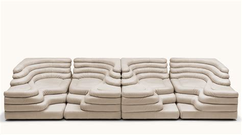 De Sede DS 1025 09 Terrazza Sofa In Perla Upholstery By Ubald Klug For