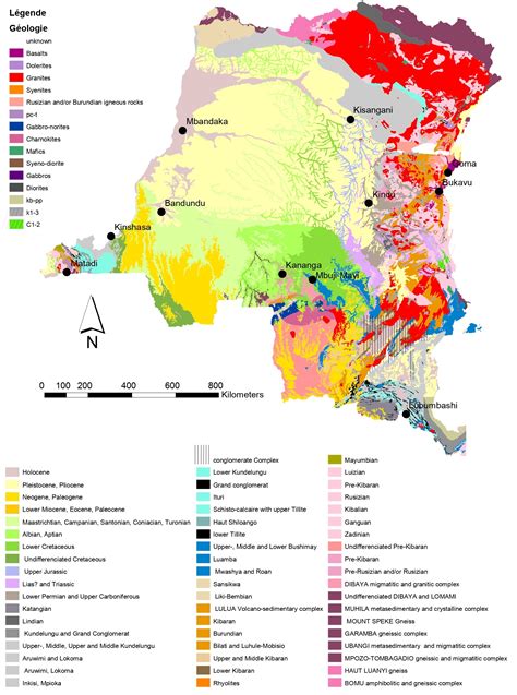 Carte G Ologique De La R Publique D Mocratique Du Congo