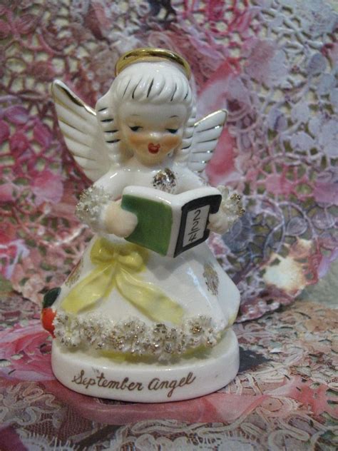 Vintage Napco S1369 Spaghetti Angel September Birthday Back To School