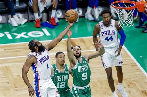 Nba Harden Heroics Save Sixers As Philly Squares Celtics Series Abs Cbn News