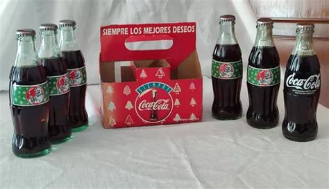 Six Botellas Conmemorativas Coca Cola Navidad 1994 Especial Meses Sin