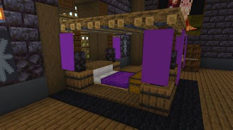 Master Canopy Bed By Jefferscraft Minecraft Build Tutorial