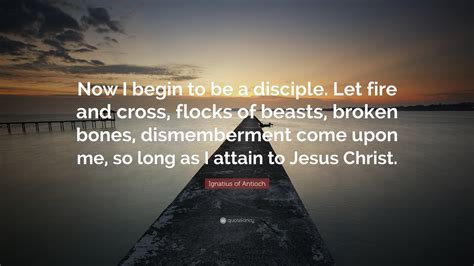 Ignatius of Antioch Quote: “Now I begin to be a disciple. Let fire and ...