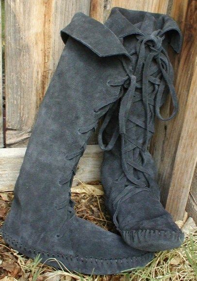 Charcoal Gray Handmade Boots Festivalsfairescostumesweddingsdance