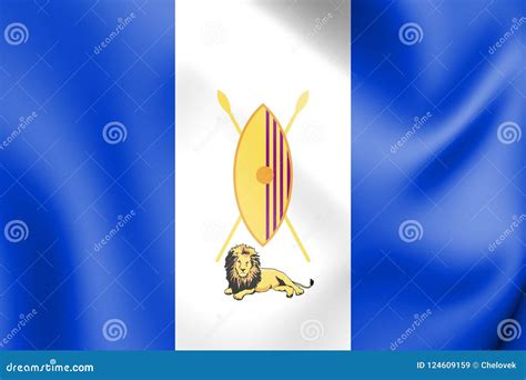 3D Flag of Buganda Kingdom. Stock Illustration - Illustration of coats ...