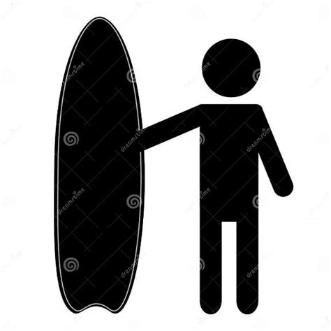 Icono Surfer Sobre Fondo Blanco Signo De Surf Símbolo De Surf De Man Estilo Plano Ilustración